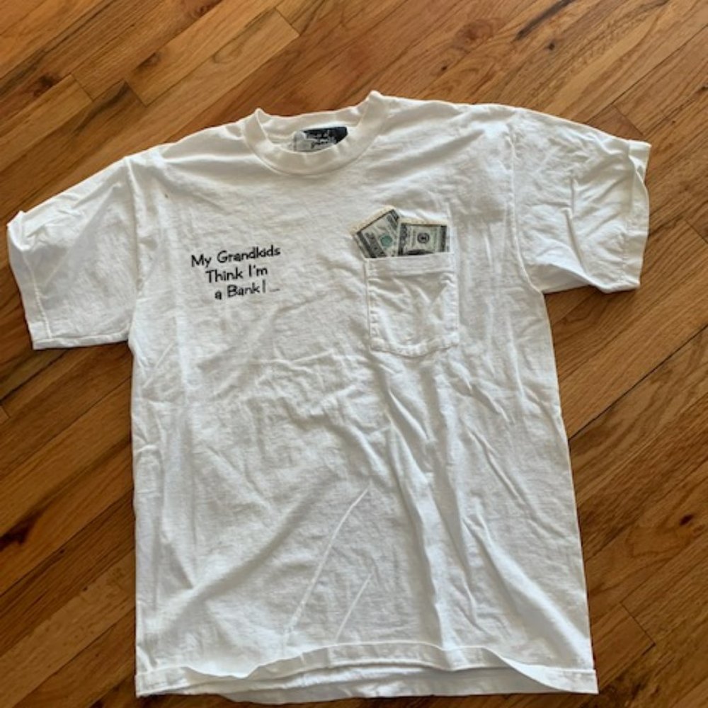 house of gabrielle white cotton tee shirt size L